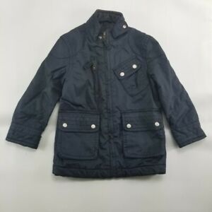 GAP Kids Waxed Utility Parka Coat Jacket Size XS 4-5 Black