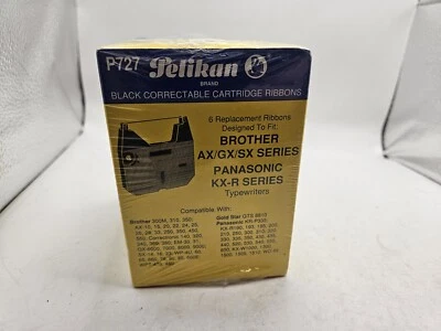 Pelikan 6P727 Typewriter Ribbon 6-pack Brother AX GX SX Panasonic KX-R 6 Ribbons - Image 1 of 4
