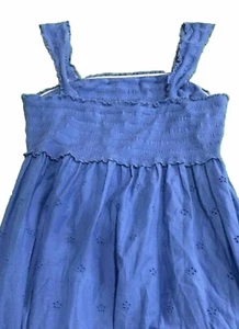 NUEVO CON ETIQUETAS BETSEY JOHNSON Vestido Azul Calado Ojales Calce y Acampanado Para Mujer Grande Floral” - Imagen 1 de 7
