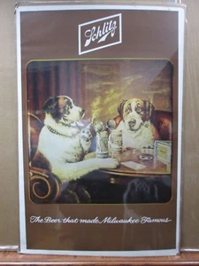 Vintage Schlitz BEER Poster 70's Car garage Inv#G2263 - Picture 1 of 5