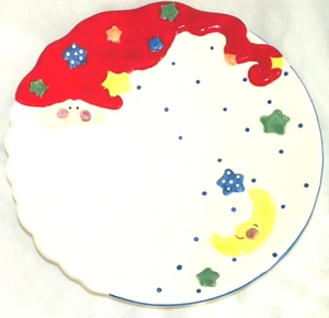 Santa's Workbench Santa Cookie Plate 1997 - Picture 1 of 2