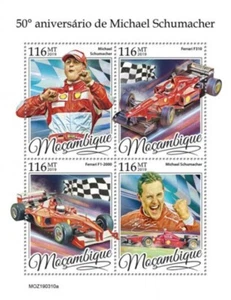 Mozambique - 2019 Michael Schumacher - 4 Stamp Sheet - MOZ190310a - Picture 1 of 1