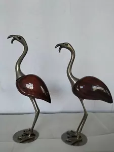 Coppia di uccelli legno metallo design DE STIJL FIRENZE 1960 - Picture 1 of 9