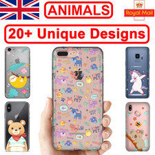 Cute Animals-Schutzhülle für Apple iPhone x 11 Samsung Hard Silicon Handy Cover