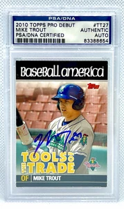 MIKE TROUT Auto 2010 Topps Pro Debut 2011 Baseball America PSA update ROOKIE - Picture 1 of 4