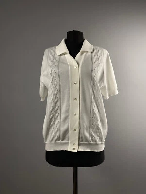 Blusa Top Camiseta Wolford Mujer Blanco Archivo Vintage Años 90 Botón Talla 46 Foto 1 de 4