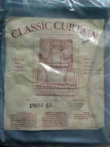 Tenda classica 63"Lx40"W, su misura, colore blu  - Foto 1 di 2