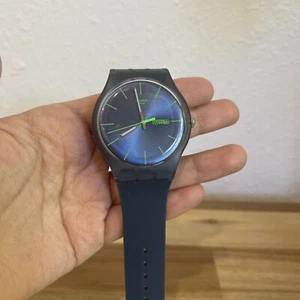 Swatch Turquoise Neon Green Rebel Watch V8  SR1130SW - Picture 1 of 8