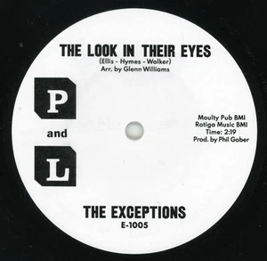 Exceptons - The Look In Their Eyes / Baby You Know I Need You -P&L-Soul-vinyl 45 - Picture 1 of 3