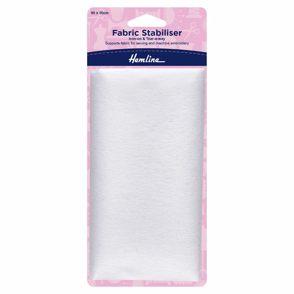 Hemline Lightweight Fusible Stabiliser 90 x 50cm Iron On & Tear Away Embroidery - Image 1 of 1