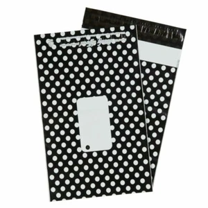 Black Polka Dots Mailing Bags 10" x 14″ – 250 x 350mm - Picture 1 of 1