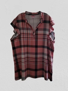 Pink Black Plaid Ruffle Maternity Dress - Picture 1 of 2