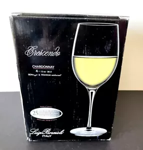 Luigi Bormioli Crescendo 13 Oz Chardonnay Wine Glass Set of 4 Italy NIB - Picture 1 of 5