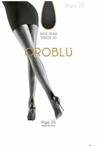 Oroblu Collant 20 den velato riga dietro moda elegante made in italy nudo nero - Foto 1 di 1