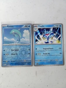 Lot of 2 Pokémon TCG; SV05 Temporal Forces Finizen 048/162, Palafin 049/162 - Picture 1 of 8