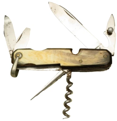 Vintage INOX ÉCLAIR Sportsman’s Utility Knife Horn Handles High Quality - Image 1 of 4