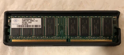 NANYA 256MB MEMORY BOARD NT256D64S88A0G-7K DDR-266MHz-CL2 PC2100U-20330 - Image 1 of 4