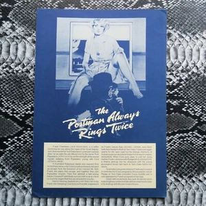 Jack Nicholson Postman Always Rings Twice Film Reviewers Exclusive Synopsis  - Imagen 1 de 2