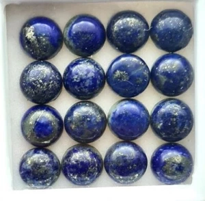 Natural Lapis Lazuli 8mm Round Cabochon Gemstones - 25 Pieces for Jewelry - Picture 1 of 1