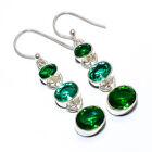 Chrome Diopside Gemstone 925 Sterling Silver Earring Jewelry 1.44" A340