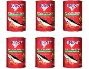 6 x 425g BTM Pilchards In Tomato Sauce With High Omega 3 - Picture 1 of 7
