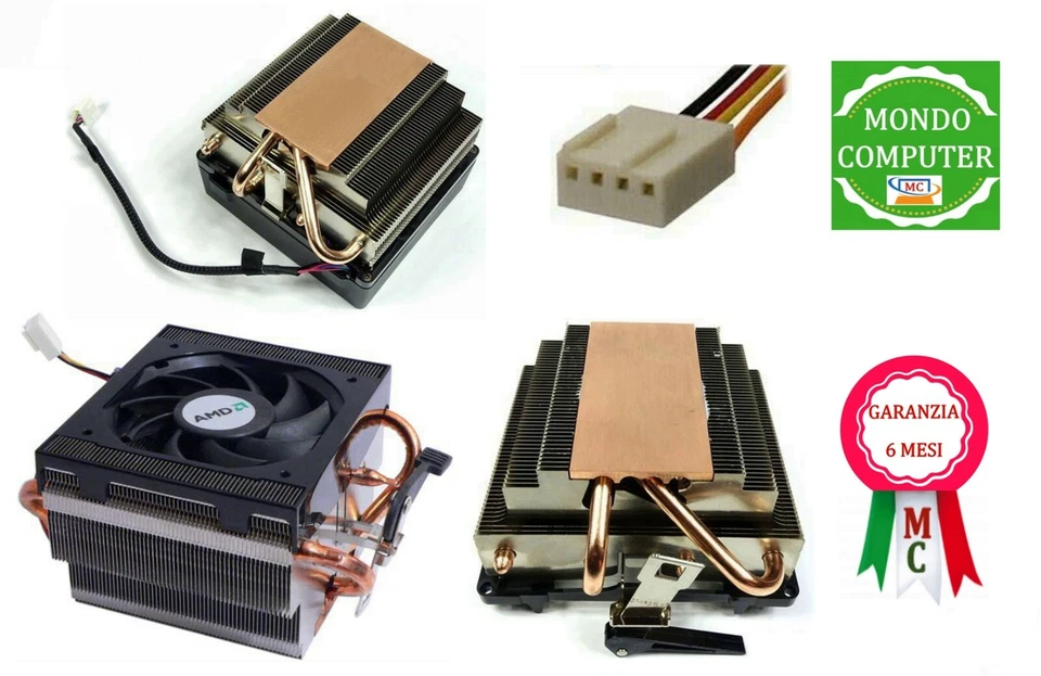 DISSIPATORE PROCESSORE AMD  SOCKET AM2 / AM3  AV-Z7UB408003 - 4 PIN -  ORIGINALE - Immagine 1 di 1