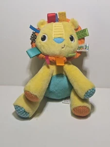 Bright Starts Taggies 9" Yellow Lion Lovey Baby Security Plush Toy Rattle B3 - Picture 1 of 7