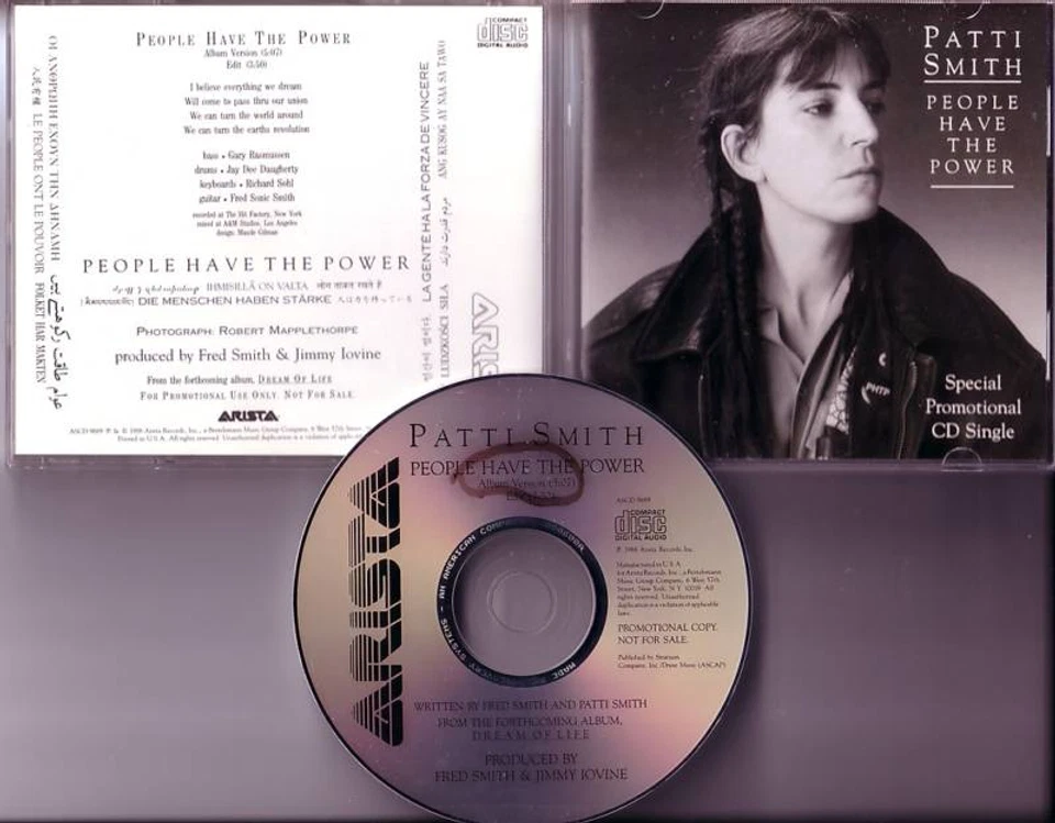 PATTI SMITH People Have the Power EDIT PROMO CD Single Foto 1 de 1