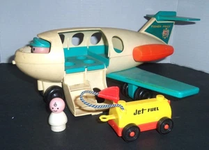 Vintage 1970-72 Fisher Price Little People Flugzeug mit Kerosin & Figur - Bild 1 von 11