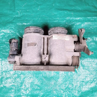 96 97 Ford F250 F350 7.5 Throttle Body F6TE-JB Assembly TPS Sensor Dual Valve - Image 1 of 4