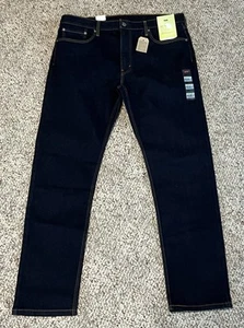 Pantalones de mezclilla elásticos azul oscuro pierna cónica Levi's Flex 502 para hombre 38x34 - Imagen 1 de 5