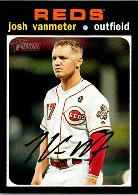 2020 Topps Heritage Josh VanMeter #105 Cincinnati Reds Baseball Card - Image 1 of 2