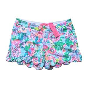 LILLY PULITZER Buttercup Knit Scallop Shorts Me And My Zesty Size 8 NWT $78 - Picture 1 of 12
