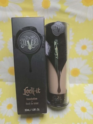 KVD Kat Von D Lock It Foundation Original 1.0 oz LIGHT 47 NEUTRAL NEW in box - Image 1 of 4