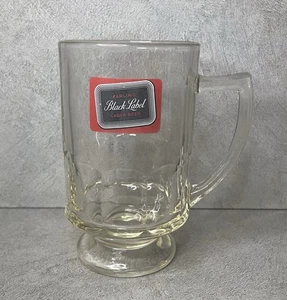 Vintage Carling Black Label Pint Glas, gerippter Fuß Sammlerstück Männerhöhle - Bild 1 von 15