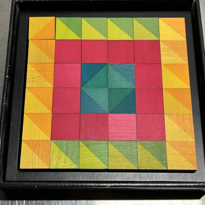 Kurt Naef Mosaik 36 puzzle game toy wooden montessori optic Kathrin Kiener Swiss - Image 1 of 4