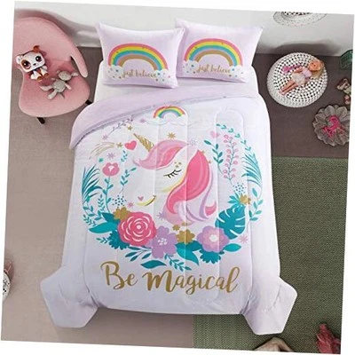  Niños y Niños Pequeños Ultra Suave Mágico Unicornio y Arco Iris Fácil Completo Rosa Claro Foto 1 de 4