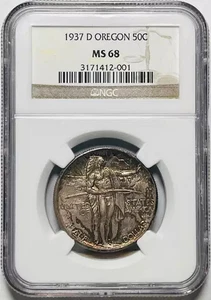 1937 D Classic Commemorative Oregon Trail Memorial NGC MS-68 WOW! - Picture 1 of 4
