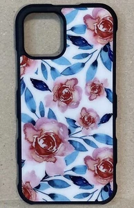Apple iPhone 12/12 Pro schmale Blumenmuster Handyhülle - Bild 1 von 1