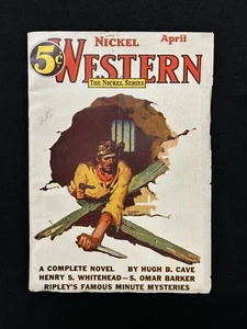 Nickel WESTERN April 1933 final issue! SCARCE Hugh B. Cave - Picture 1 of 12