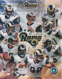 ST LOUIS RAMS 2003 8X10 EQUIPO COLLAGE ARCHIVO DE FOTO CON LICENCIA NFL - Imagen 1 de 1
