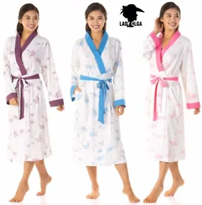 Damas Suave Feel Floral Mezcla de Algodón Vestido de Vestir Mangas Largas Ropa de Noche Talla - Imagen 1 de 4