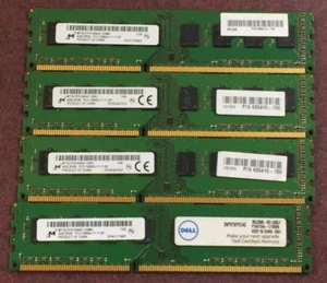 Micron 16GB (4x4GB) PC3-12800u DDR3-1600MHz 2Rx8 Non-ECC - Picture 1 of 2