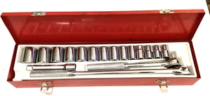 Challenger By PROTO 18pcs 1/2”Drive 6 pt&12pt Socket Set Made in USA 3/8”-1 1/4” - Picture 1 of 18