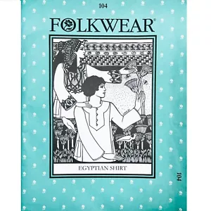 Egyptian Shirt PATTERN 104 Folkwear Vintage 1977 Galabia Makes Unisex Sizes S-XL - Picture 1 of 6