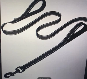 6 Feet Heavy Duty Two Handle Dog Leash Double Handles for Extra Control Black - Picture 1 of 1