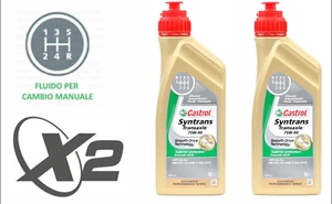 2X OLIO CAMBIO CASTROL SYNTRANS MULTIVEHICLE 75W-90 API GL-4 MB-Approval 235.72 - Foto 1 di 3