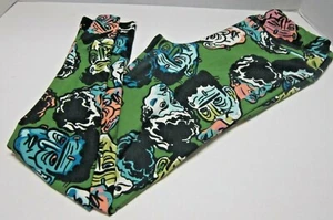 EUC! LULAROE Girls Green Blue Purple Frankenstein & Bride Leggings One Size OS - Picture 1 of 5