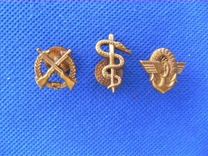 Collar insignias JNA Army (infantry, medical, traffic units) - Lot of 3 badges - Picture 1 of 11