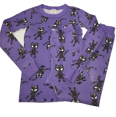 Hanna Andersson Marvel Black Panther Long John Pajamas size 130 (8) - Image 1 of 4